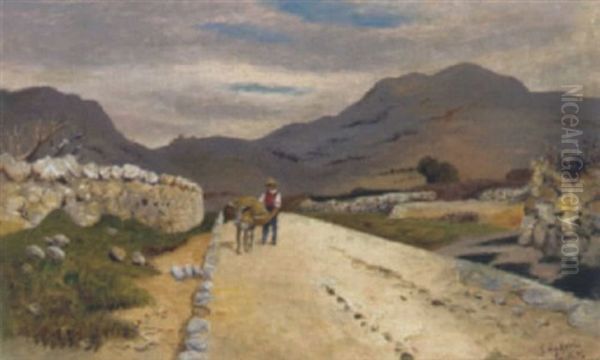 Landstrase In Dalmatien Oil Painting by Eugen Ankelen
