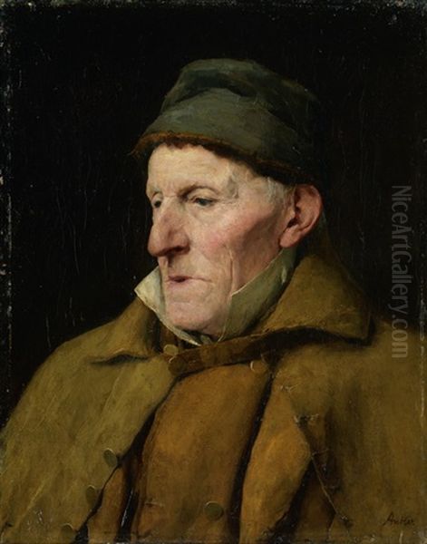 Bildnis Des Jean-jaques Kuffer Oil Painting by Albert Anker