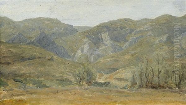 Berglandschaft Oil Painting by Albert Anker