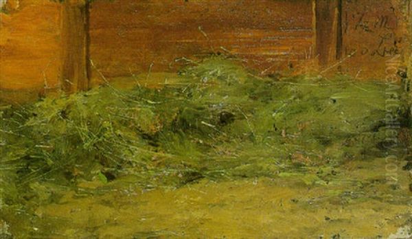 Schlafender Knabe Im Heu (preliminary Study) Oil Painting by Albert Anker