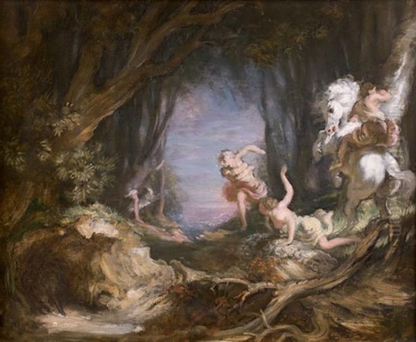 La Chasse De Meleagre Et Atalante Oil Painting by Louis Anquetin