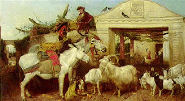 The Farm At Alhambra Oil Painting by Richard Ansdell