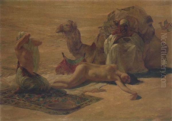 Sklavenhandler Oil Painting by Eugene Ansen-Hofmann