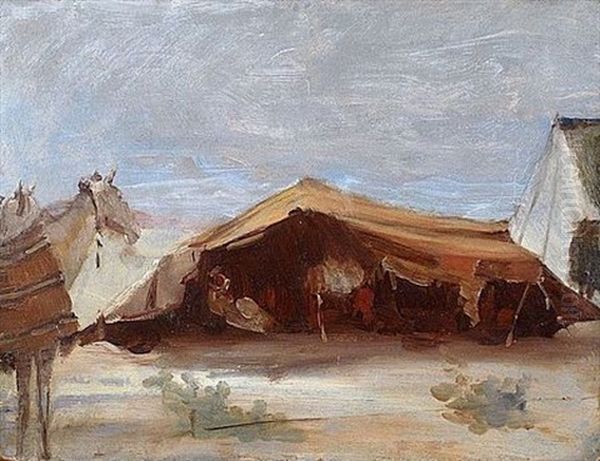 Le Campement Oil Painting by Louis Joseph Anthonissen