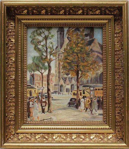 Berlin. Gedachtniskirche Oil Painting by Otto Antoine