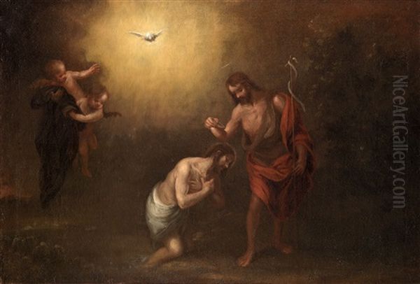 Bautismo De Cristo Oil Painting by Francisco Antolinez Y Ochoa