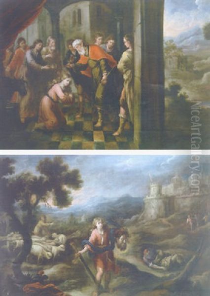 David Anointed By Samuel Oil Painting by Francisco Antolinez Y Ochoa