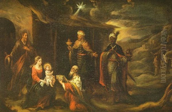 La Adoracion De Los Reyes Oil Painting by Francisco Antolinez Y Ochoa