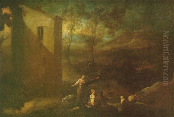 Escena Pastoril Oil Painting by Francisco Antolinez Y Ochoa