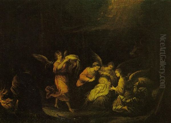 El Nacimiento De Jesus Oil Painting by Francisco Antolinez Y Ochoa