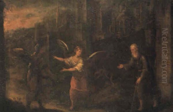 Lot Y Los  Ngeles Oil Painting by Francisco Antolinez Y Ochoa