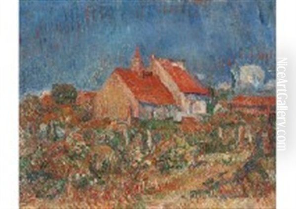 Landscape With House Oil Painting by Kumaji Aoyama