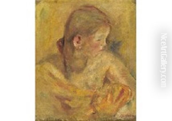 Girl Oil Painting by Kumaji Aoyama