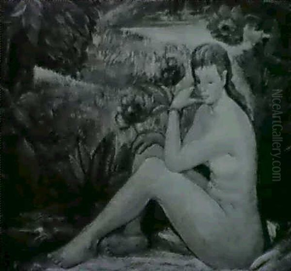 Akt In Tropischer Landschaft Oil Painting by Pierre Jean Apol