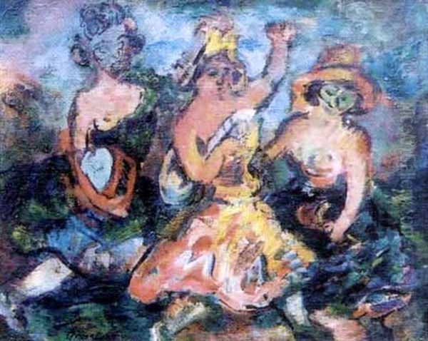 Bal Masque Oil Painting by Gigorii (Gregoire) Apostoli