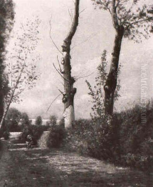 Sonnige Fruhlingslandschaft Oil Painting by Adolphe Appian