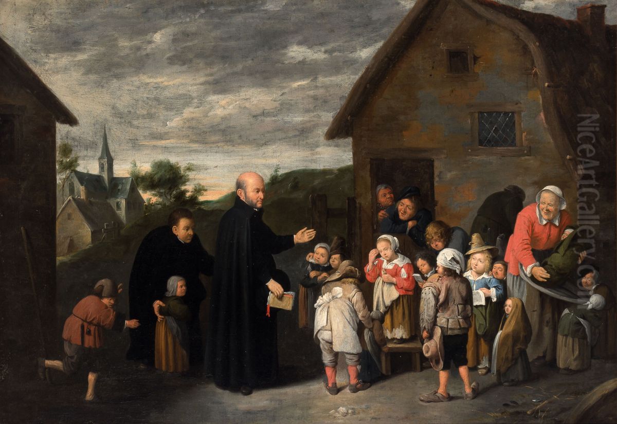The Preaching Of Saint Ignatius Of Loyola Oil Painting by Thomas Van Apshoven