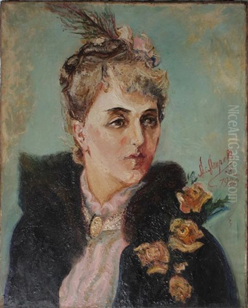 Woman Portrait Oil Painting by Alexis Paul Arapov