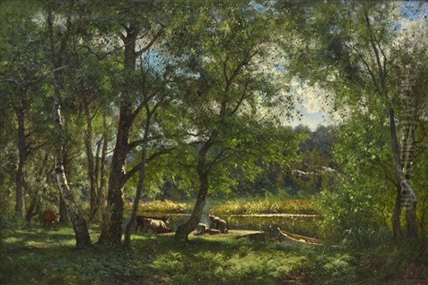 Motiv Fran Nacka Oil Painting by Olof Arborelius