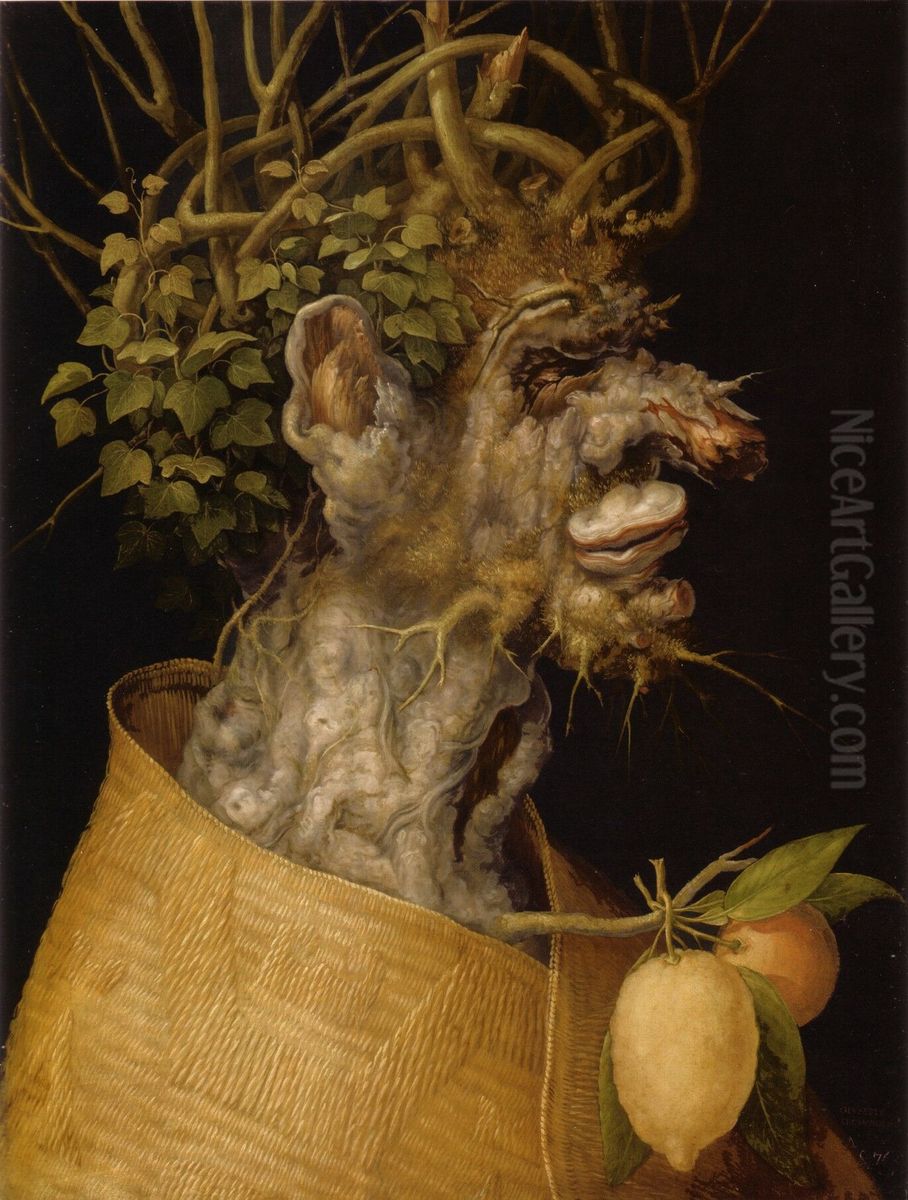 Allegory Of Winter Oil Painting by Giuseppe Arcimboldo