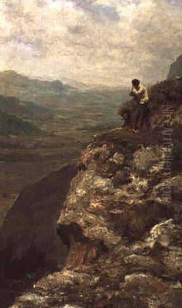 Blick Uber Das Tal Oil Painting by Santiago Arcos Y Megalde