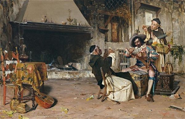 Der Falschspieler Oil Painting by Raffaelo Armenise