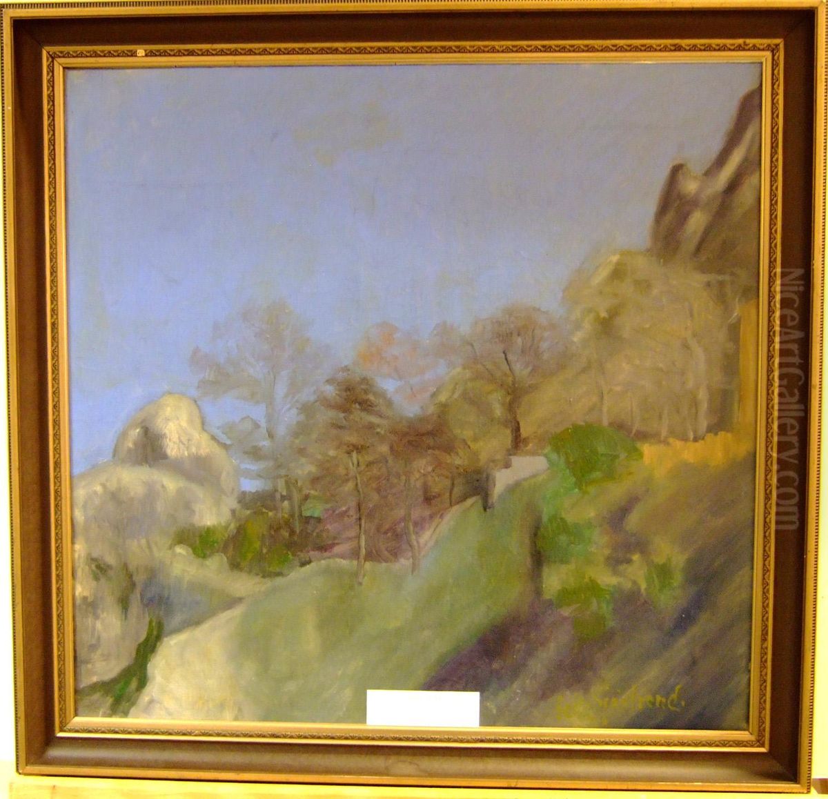 Trad Pa Klippor. Oil Painting by Axel Acke