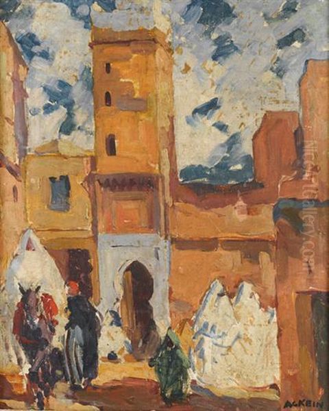 Mosquee Fes Oil Painting by Marcelle Ackein