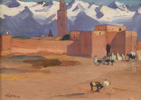 Marrakech Oil Painting by Marcelle Ackein