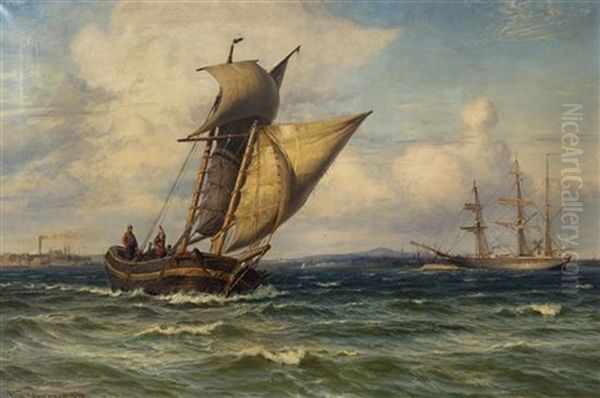 Bagpiping The Mizzen, 1890 Oil Painting by Vilhelm Karl Ferdinand Arnesen