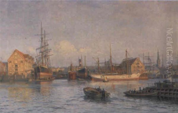 Fra Kobenhavns Havn Oil Painting by Vilhelm Karl Ferdinand Arnesen