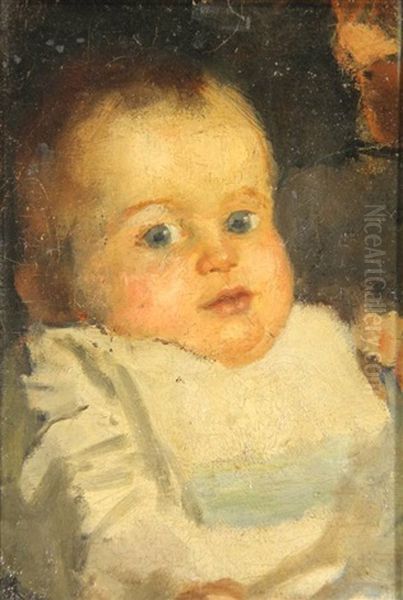 Portrait Of Liesje As A Baby Oil Painting by Floris Arntzenius