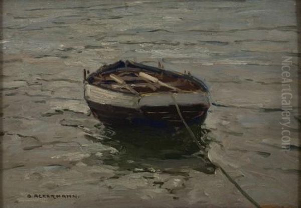 Boot Oil Painting by Otto Ackermann