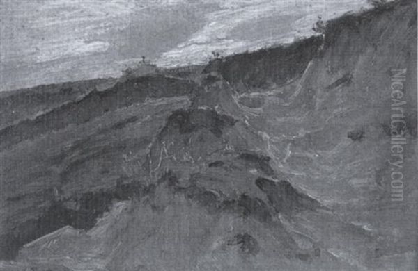 Sandkuhle In Einer Hugelkette Oil Painting by Carl Arp