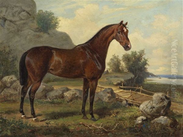 Cavallo Oil Painting by Johan Georg Arsenius