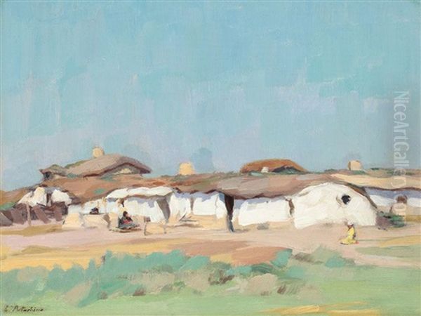 Peisaj Dobrogean Oil Painting by Constantin Artachino