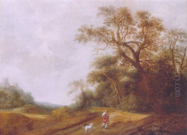 A Traveller At The Edge Of A Wood Oil Painting by Pieter Jansz van Asch