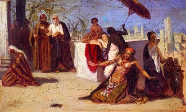 Biblical Scene Oil Painting by Isaac Ashknazii