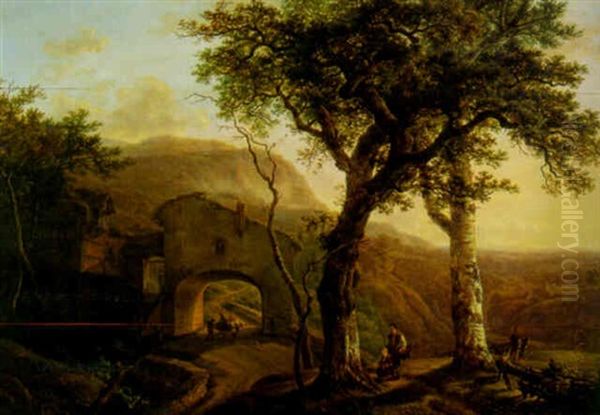 Landschaft Mit Wassermuhle Oil Painting by Hendrick Van Assche