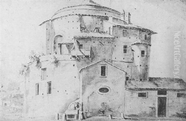 A View Of Santa Maria Della Febbre, Rome Oil Painting by Jan Asselijn