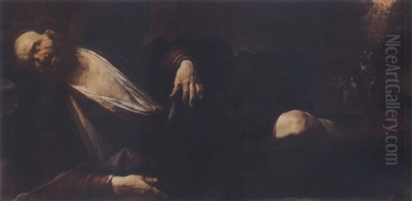 The Dream Of Jacob Oil Painting by Gioacchino Assereto