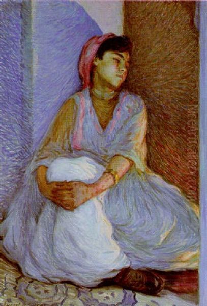 Reverie Oil Painting by Eugene Assezat De Bouteyre