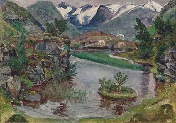 Fra Stardalsstolene Oil Painting by Nikolai Astrup