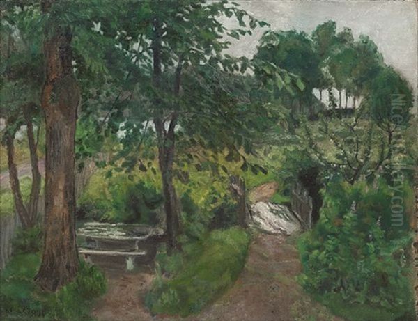 Skumring I Prestegardshagen Oil Painting by Nikolai Astrup