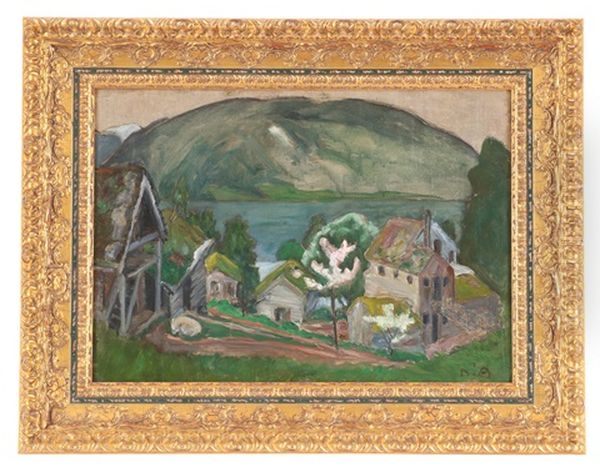 Epletre I Blomst, Sandalstrand Oil Painting by Nikolai Astrup