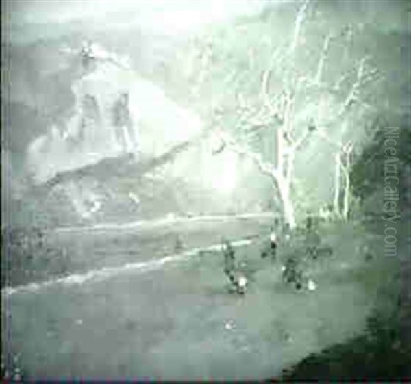 Eze From The Villa St. Hospice Oil Painting by Arthur Atkins