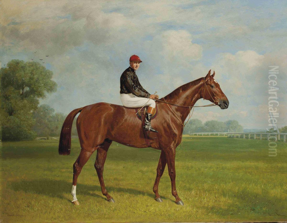 Jockey Sur Un Cheval Oil Painting by Emil Adam