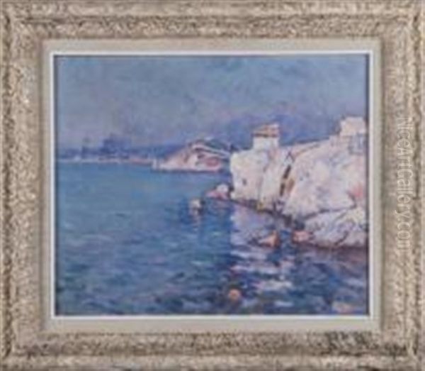 La Corniche A Marseille Oil Painting by Jean Aubery