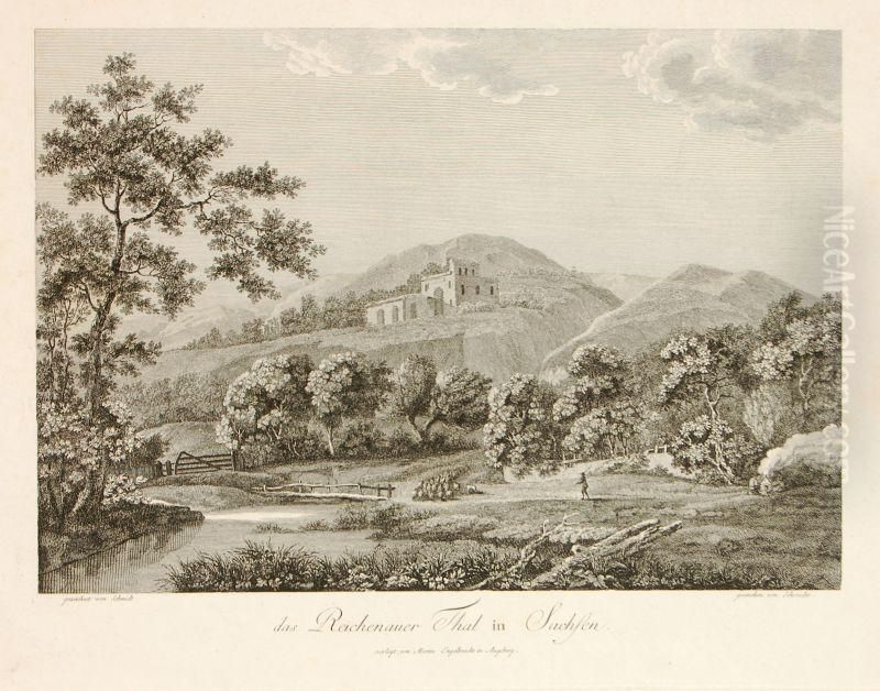 Das Reichenauerthal In Sachsen Oil Painting by Franz Adam