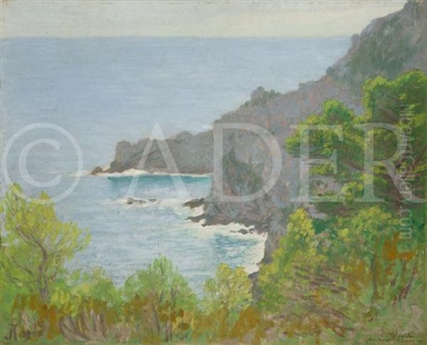 Bord De Mer, 1900 Oil Painting by Jean Francis Auburtin